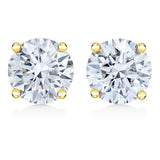 14K Gold 1/2 Cttw Round Brilliant Cut Lab Grown Diamond 4-Prong Classic Solitaire Stud Earrings-0 thumbnail 1