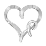 .925 Sterling Silver Heart Shaped Pendant Necklace-0 thumbnail 1