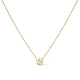 14K Gold Lab Grown Diamond Modern Bezel-Set Solitaire 16