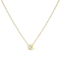 14K Gold Lab Grown Diamond Modern Bezel-Set Solitaire 16