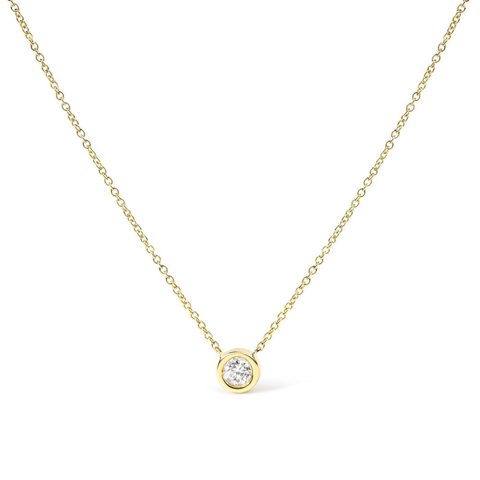 14K Gold Lab Grown Diamond Modern Bezel-Set Solitaire 16