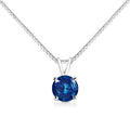 10K White Gold 1/4 Cttw Round Brilliant Cut Lab Grown Diamond 4-Prong Solitaire Pendant Necklace-0