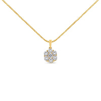 14K Yellow Gold 2.00 Cttw Brilliant Round-Cut Diamond 7 Stone Flower Cluster 18