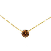 14K Yellow Gold 1/2 Cttw Martini Set Lab Grown Yellow Diamond Solitaire 18