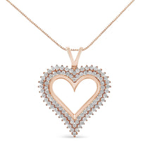 .925 Sterling Silver Diamond Heart 18