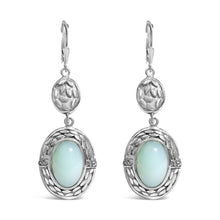.925 Sterling Silver Chalcedony Diamond Accent Drop and Dangle Earring (K-L Color, I1-I2 Clarity)-0
