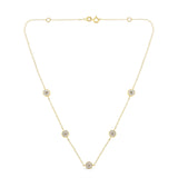 Sterling Silver Diamond Station Necklace (1/2 cttw, K-L Color, I2-I3 Clarity)-0 thumbnail 1