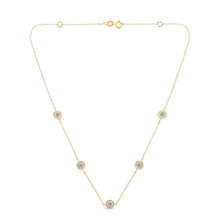 Sterling Silver Diamond Station Necklace (1/2 cttw, K-L Color, I2-I3 Clarity)-0