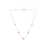 Sterling Silver Diamond Station Necklace (1/2 cttw, K-L Color, I2-I3 Clarity)-1 thumbnail 2