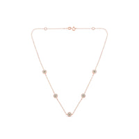Sterling Silver Diamond Station Necklace (1/2 cttw, K-L Color, I2-I3 Clarity)