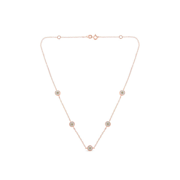 Sterling Silver Diamond Station Necklace (1/2 cttw, K-L Color, I2-I3 Clarity)