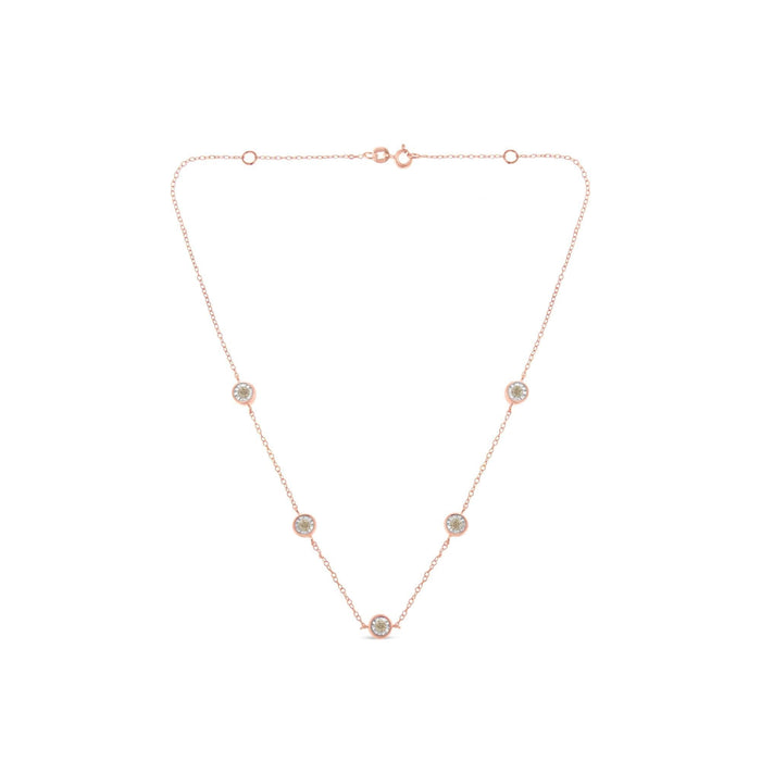 Sterling Silver Diamond Station Necklace (1/2 cttw, K-L Color, I2-I3 Clarity)