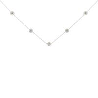 Sterling Silver Diamond Station Necklace (1/2 cttw, I-J Color, I1-I2 Clarity)