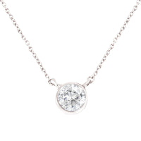 .925 Sterling Silver 1/2 Cttw Diamond Bezel 18