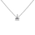 14K White Gold Pear Shape Lab Grown Diamond Solitaire Pendant Necklace (F-G Color, VS2-SI1 Clarity)-0