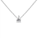 14K White Gold Pear Shape Lab Grown Diamond Solitaire Pendant Necklace (F-G Color, VS2-SI1 Clarity)-0 thumbnail 1
