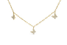 14KT Yellow Gold 1/2 Cttw Diamond Butterfly Station Paperclip Station Necklace (I-J Color, I1-I2 Clarity) - Adjustable 15"-17" Inches-0