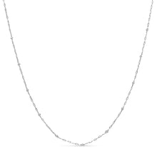 14K White Gold 1/2 Cttw Diamond Bezel Station Paperclip Chain Necklace (H-I Color, SI1-SI2 Clarity) - 18"-0