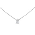 14K White Gold 1/2 Cttw Pear Shape Lab-Grown Diamond 3-Prong Solitaire Pendant Necklace 18 Inch (F-G Color, VS2-SI1 Clarity)-0