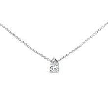 14K White Gold 1/2 Cttw Pear Shape Lab-Grown Diamond 3-Prong Solitaire Pendant Necklace 18 Inch (F-G Color, VS2-SI1 Clarity)-0