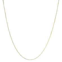 Unisex Solid 14K Gold 0.75mm Classic Box Chain Necklace-0