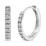 14K Rose Gold 1/5 CTW Diamond Huggie Hoop Earrings (K-L Color, I2-I3 Clarity)-0 thumbnail 1