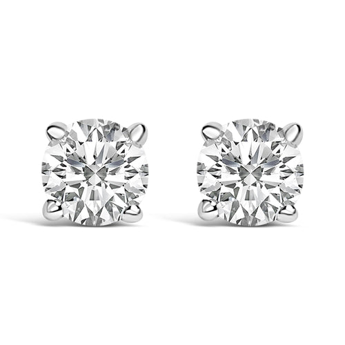 14K Gold 1/2 Cttw Lab Grown Diamond Solitaire Stud Earrings-0
