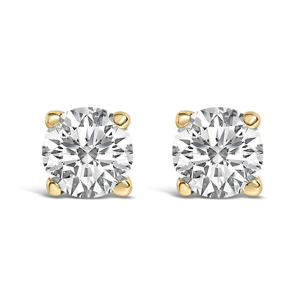 14K Gold 1/2 Cttw Lab Grown Diamond Solitaire Stud Earrings