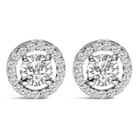 Men's 14K White Gold 1 3/4 Cttw Lab Grown Diamond Halo Cufflink
