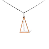 14K Rose and White Gold 1/8 Cttw Diamond Windchime 18