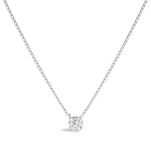 14K Gold Floating 1/2 Cttw Lab Grown Diamond Solitaire Pendant Necklace - 18" Inches-0