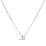 14K Gold Floating 1/2 Cttw Lab Grown Diamond Solitaire Pendant Necklace - 18