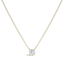 14K Gold Floating 1/2 Cttw Lab Grown Diamond Solitaire Pendant Necklace - 18" Inches-1