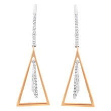 14K Rose and White Gold 3/8 Cttw Diamond Windchime Drop and Dangle Earring (G-H Color, SI1-SI2 Clarity)-0