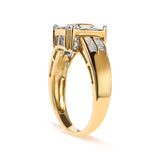 10K Yellow Gold 1/2 Cttw Diamond Composite and Halo Ring (H-I Color, SI1-SI2 Clarity)-3 thumbnail 4