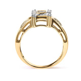 10K Yellow Gold 1/2 Cttw Diamond Composite and Halo Ring (H-I Color, SI1-SI2 Clarity)-4 thumbnail 5