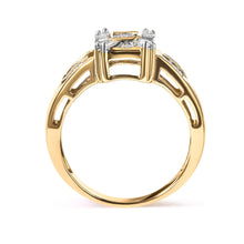 10K Yellow Gold 1/2 Cttw Diamond Composite and Halo Ring (H-I Color, SI1-SI2 Clarity)-4