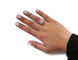 10K Yellow Gold 1/2 Cttw Diamond Composite and Halo Ring (H-I Color, SI1-SI2 Clarity)-2 thumbnail 3