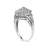 10K White Gold 1/2 Cttw Diamond Pear Shaped Cluster Ring (H-I Color, I1-I2 Clarity)-3 thumbnail 4