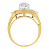 10K Yellow Gold Diamond Cluster Ring (3/4 Cttw, J-K Color, I2-I3 Clarity)-3 thumbnail 4