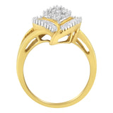 10K Yellow Gold Diamond Cluster Ring (1/2 Cttw, I-J Color, I1-I2 Clarity)-1 thumbnail 2