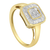 10K Yellow Gold Diamond Cocktail Ring (1/2 Cttw, I-J Color, SI2-I1 Clarity)-4 thumbnail 5