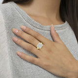 10K Yellow Gold Diamond Cocktail Ring (1/2 Cttw, I-J Color, SI2-I1 Clarity)-2 thumbnail 3