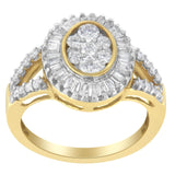 10kt Yellow Gold Diamond Cocktail Ring (1 cttw, H-I Color, SI2-I1 Clarity)-1 thumbnail 2