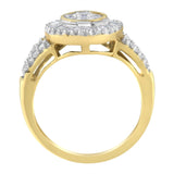 10kt Yellow Gold Diamond Cocktail Ring (1 cttw, H-I Color, SI2-I1 Clarity)-3 thumbnail 4