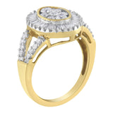 10kt Yellow Gold Diamond Cocktail Ring (1 cttw, H-I Color, SI2-I1 Clarity)-4 thumbnail 5
