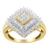 10K Yellow Gold Diamond Ballerina Ring (1 Cttw, I-J Color, I1-I2 Clarity)-3 thumbnail 4