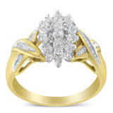 10K Yellow Gold Round And Baguette-Cut Diamond Ring (1/2 Cttw, H-I Color, I1-I2 Clarity)-3 thumbnail 4