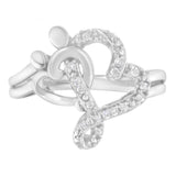 .925 Sterling Silver Diamond Heart and Music Note Ring (1/10 Cttw, H-I Color, I3 Clarity)-0 thumbnail 1