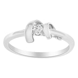 10K White Gold Diamond Promise Ring (1/10 Cttw, H-I Color, SI2-I1 Clarity)-1 thumbnail 2